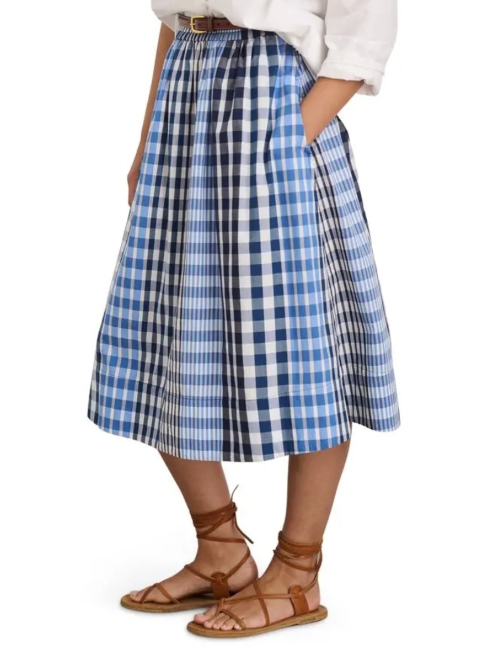 Alex Mill Madras Plaid A-line Skirt Size Small